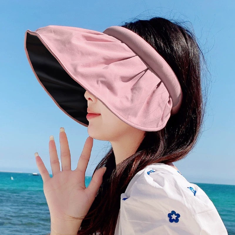 2-in-1 Foldable Sun Hat – Wide Brim UV Protection, Converts to Headband
– UPF 50+