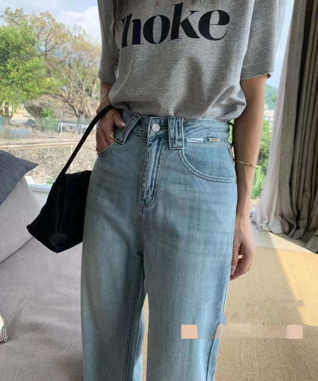 Thin Light Blue Denim Trousers(summer pants)