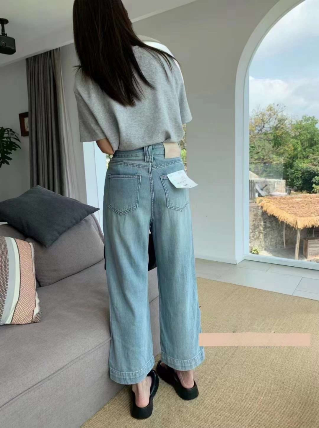 Thin Light Blue Denim Trousers(summer pants)
