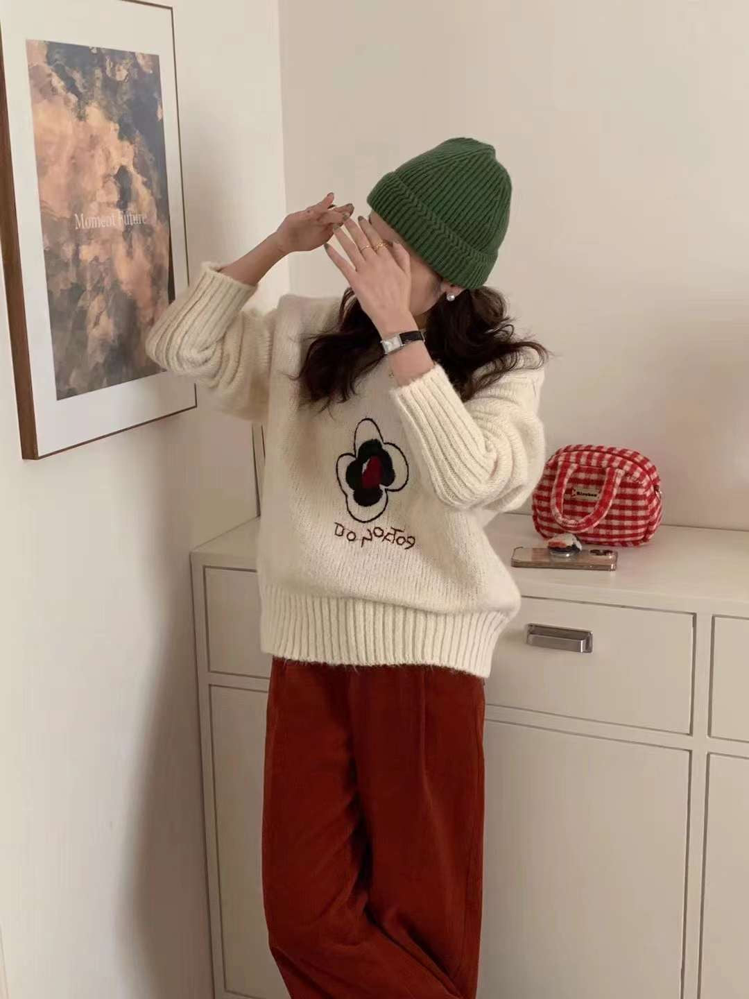 Floral Pattern Sweater