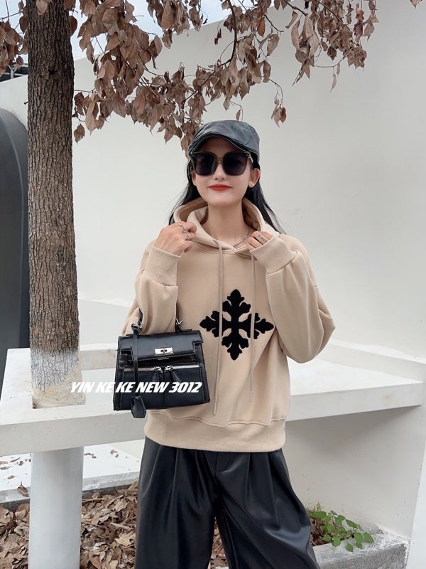 3012 fleece-lined hoodie(2 color option)