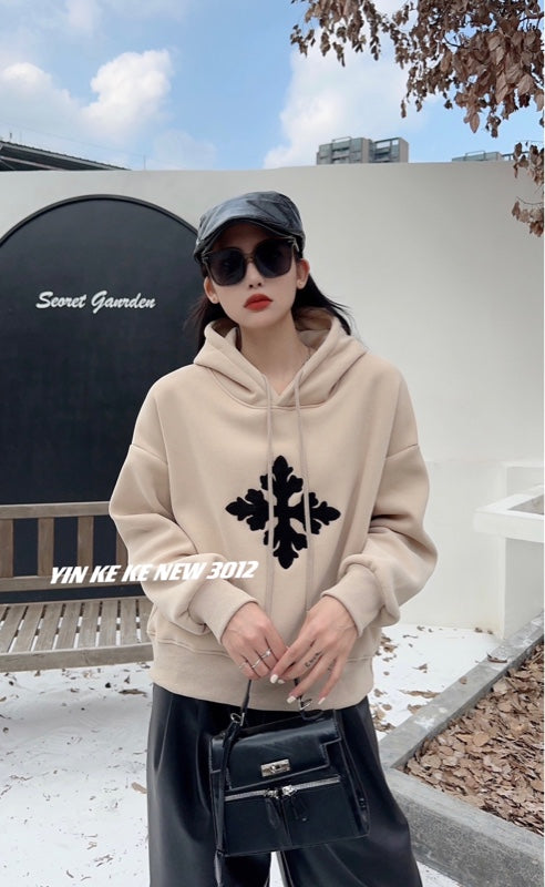 3012 fleece-lined hoodie(2 color option)