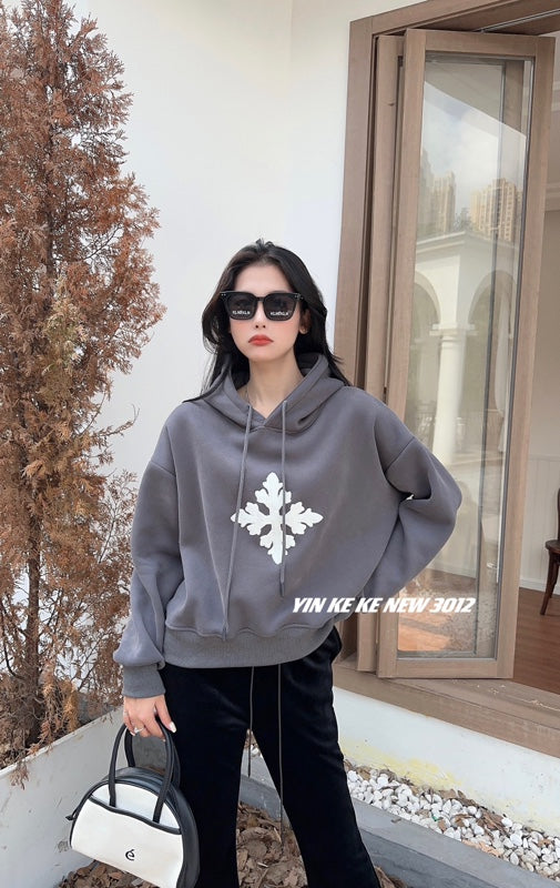 3012 fleece-lined hoodie(2 color option)