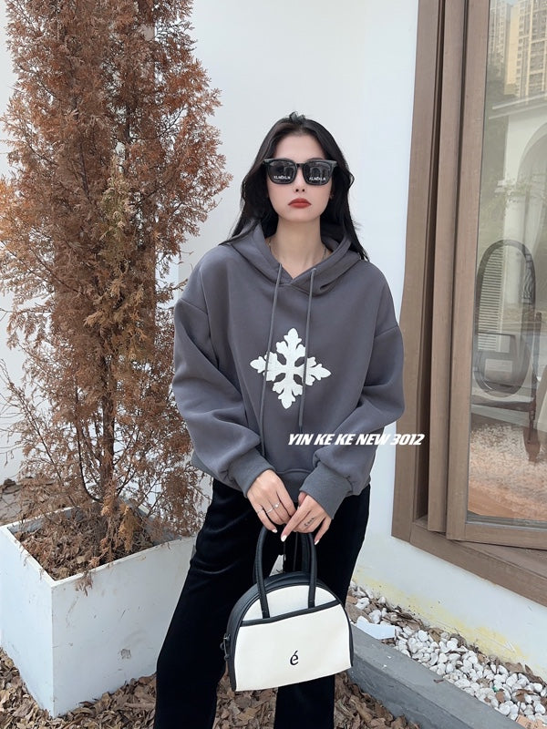 3012 fleece-lined hoodie(2 color option)