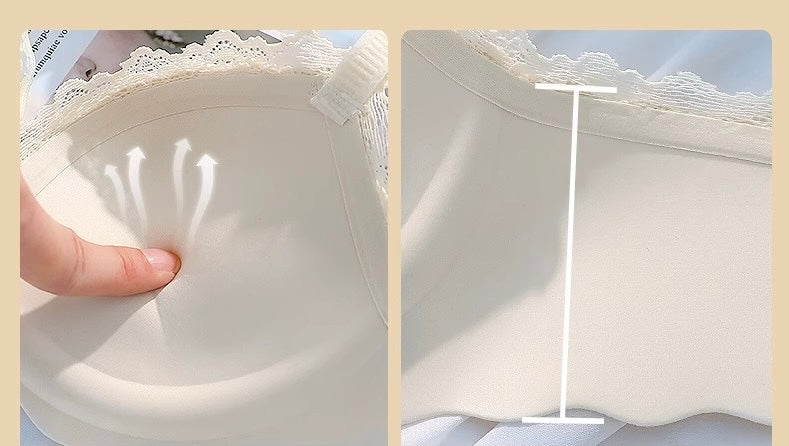 Push-Up Wireless Bra for Small Bust with Side Support, Seamless Design, Thick Padding, and Lift-Up Effect