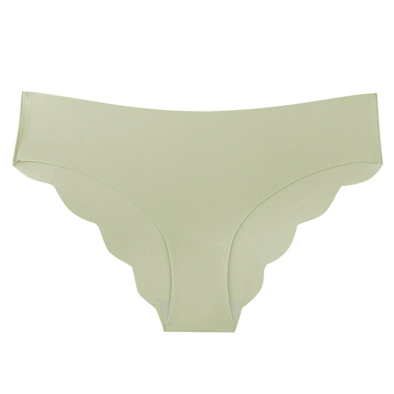 Seamless Low Waist Women’s Underwear, Breathable Ice Silk Material, Half-Covered Hip, Triangle Shaped