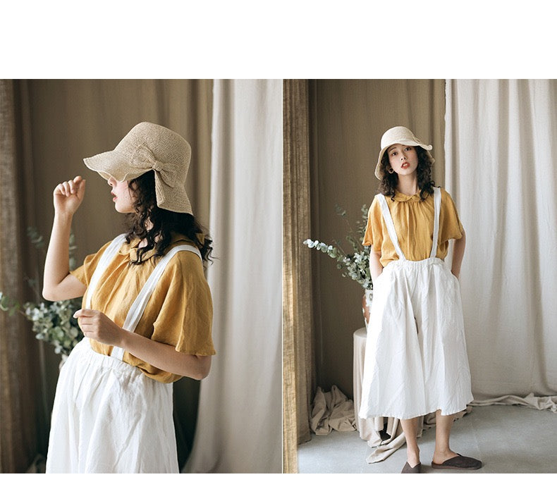 Foldable Straw Sun Hat with Bow –Small Brim Beach Hat | Summer UV Protection