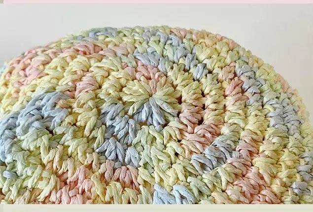 Dopamine-Inspired Woven Sun Hat – Wide Brim Bucket Hat | Summer UV Protection & Face-Slimming