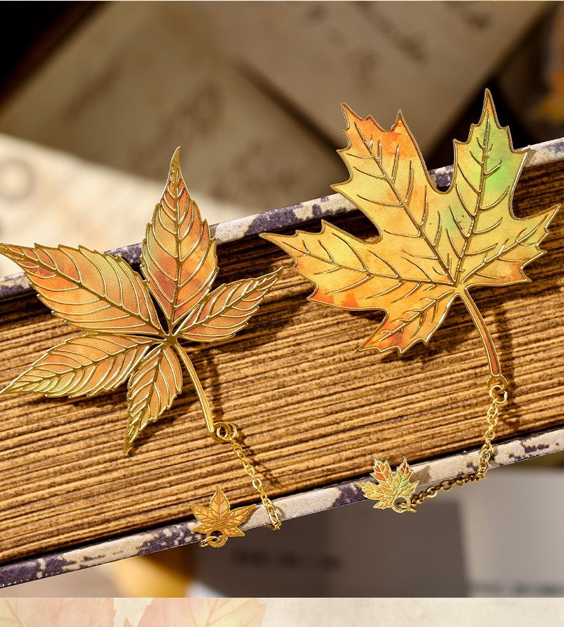 Handmade Maple Leaf Bookmark