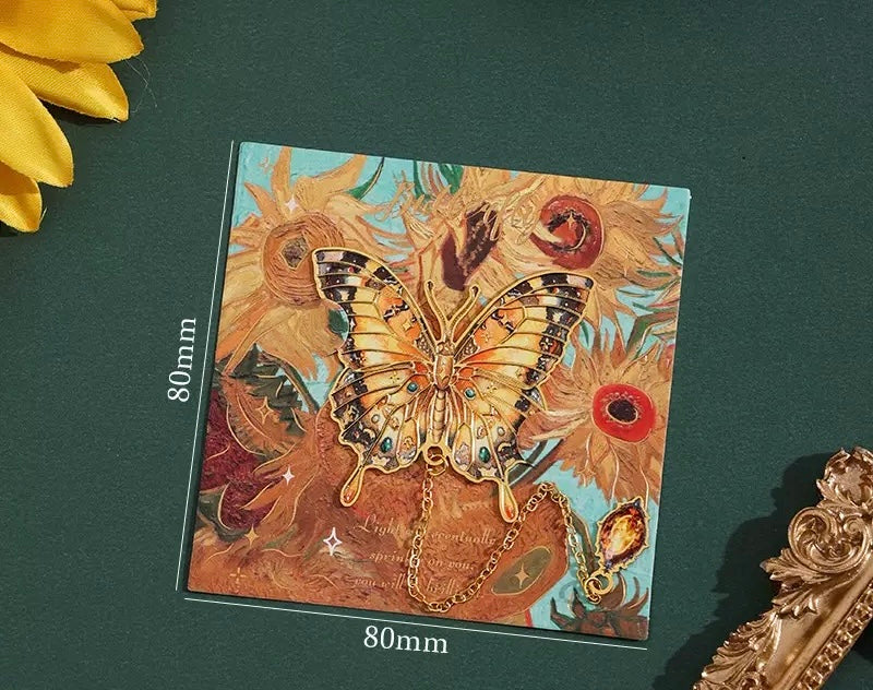 Art-Inspired Butterfly Metal Bookmarks – Pendant Chain Design