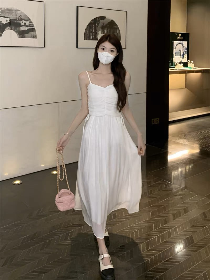 Summer Solid Color Camisole Long Dress(2 colors optional)