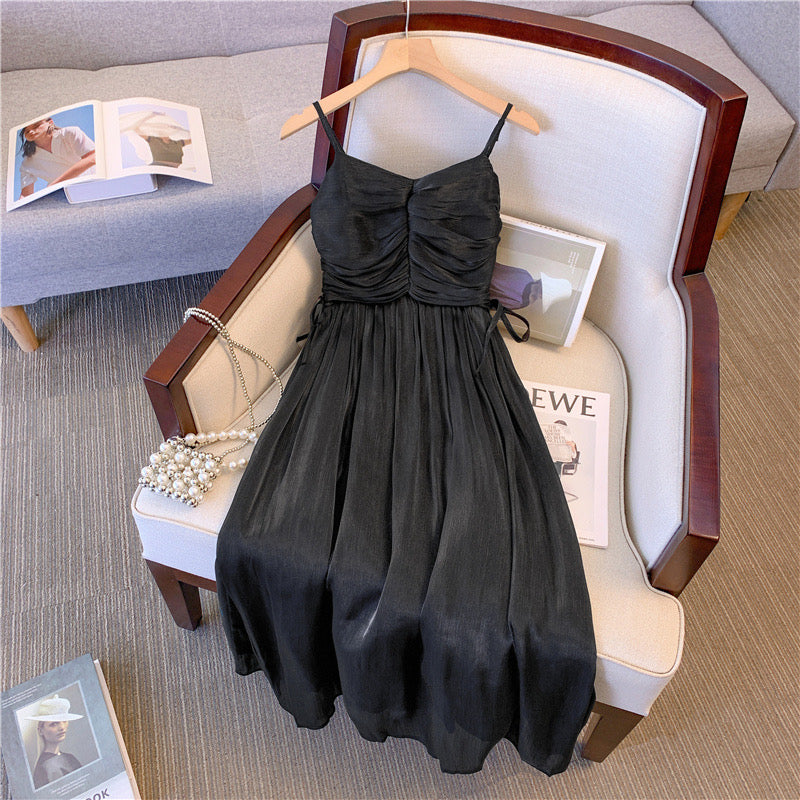 Summer Solid Color Camisole Long Dress(2 colors optional)
