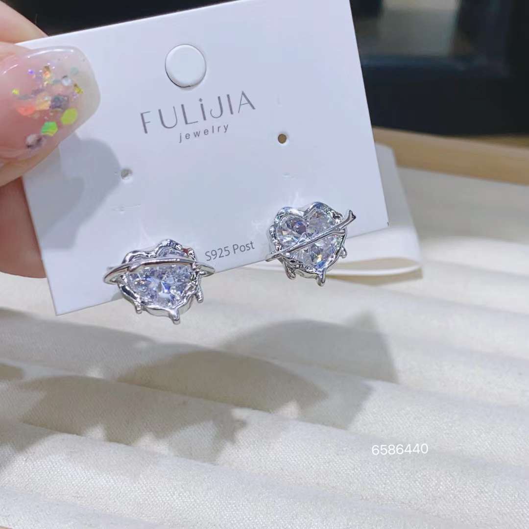 Diamond Heart Earrings