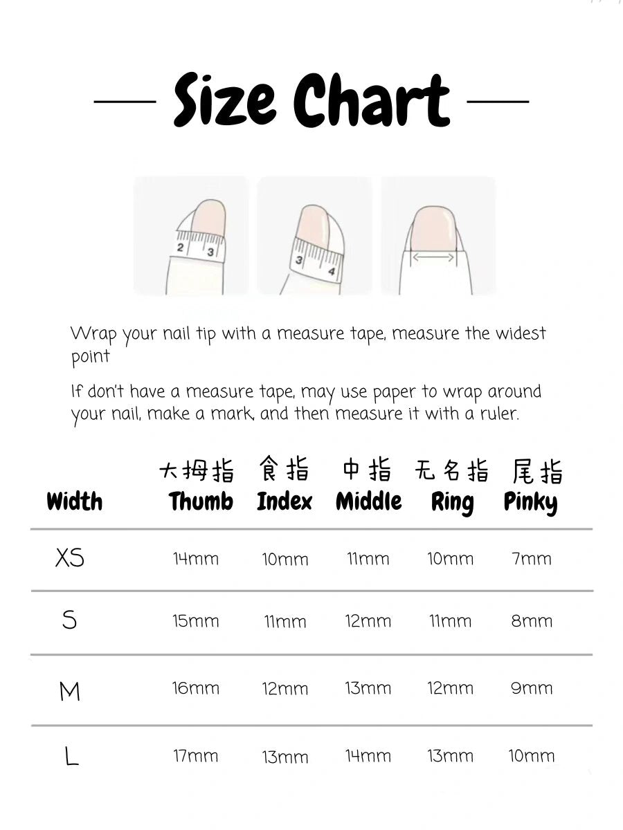 Monochrome Handcrafted Press-On Nail