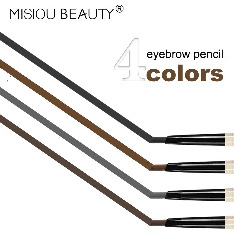Misiou Beauty Triangular Tip Blade Ultra-Fine 3D Long-Lasting Waterproof and Sweat-Proof Smudge-Free Automatic Dual-Head Rotating Eyebrow Pencil