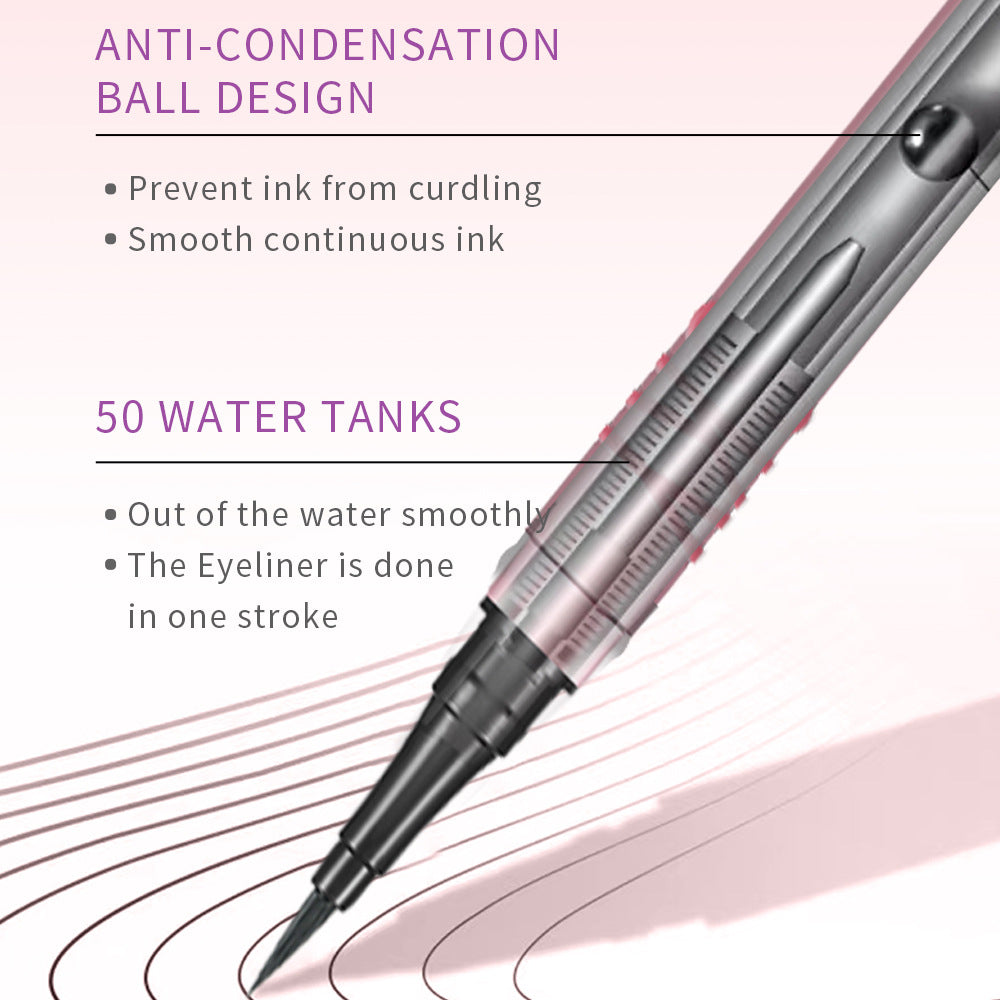 Misiou Beauty Waterproof Quick-Drying Oil-Resistant Smudge-Proof Long-Lasting Ultra-Fine Black Liquid Eyeliner Pen