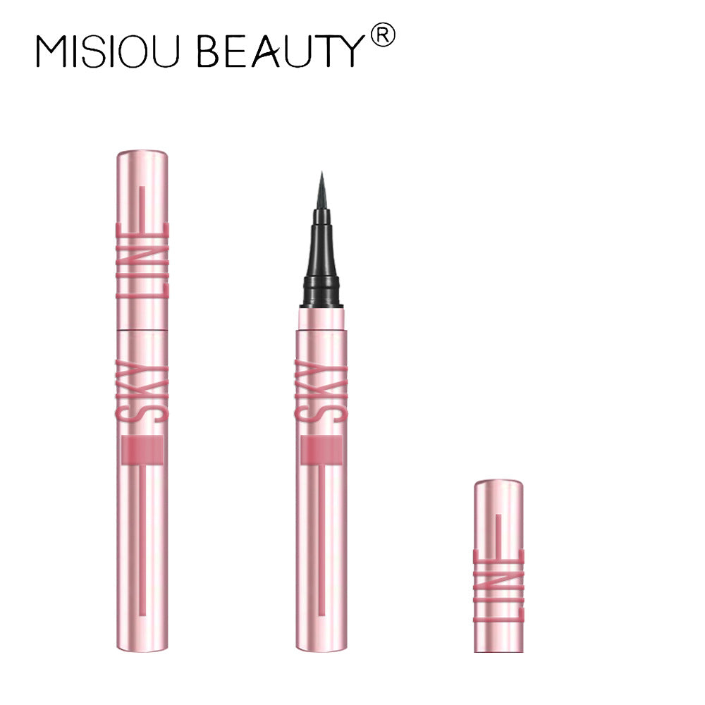 Misiou Beauty Waterproof Quick-Drying Oil-Resistant Smudge-Proof Long-Lasting Ultra-Fine Black Liquid Eyeliner Pen