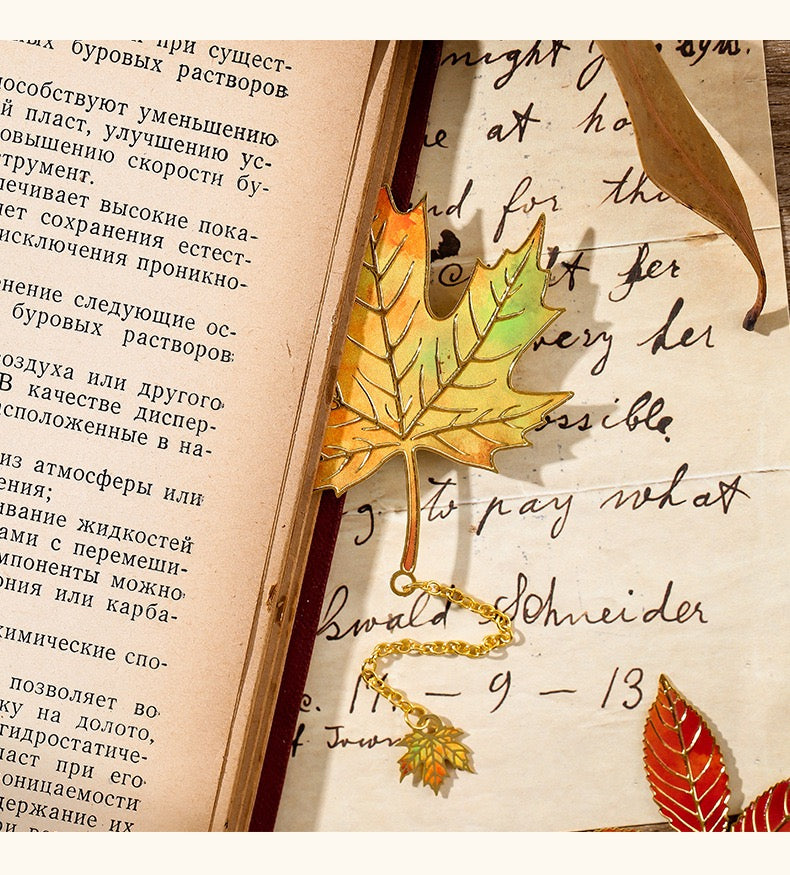 Handmade Maple Leaf Bookmark