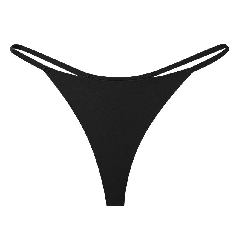 Seamless Low Waist Thong for Women, Sexy Triangle Cut, One-Piece Ice Silk Material, No Visible Panty Lines