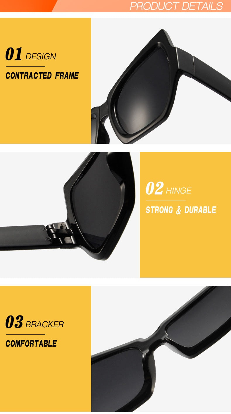 Statement Eyebrow Edge Sunglasses – Irregular Cat-Eye Design | Trendy & Bold