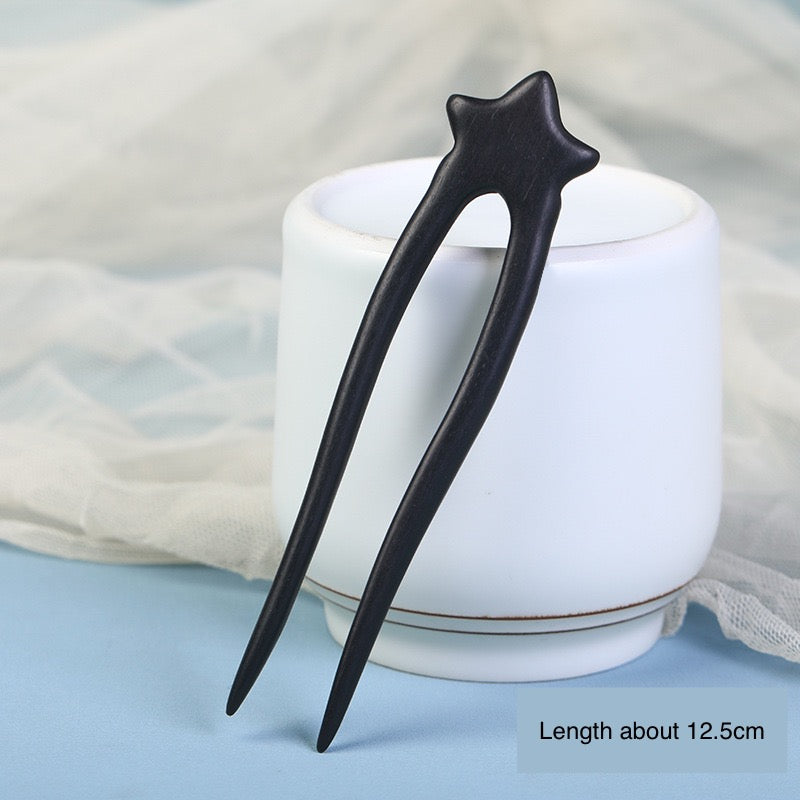 Vintage Ebony U-Shaped Hair Stick