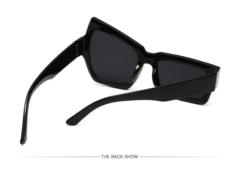 Statement Eyebrow Edge Sunglasses – Irregular Cat-Eye Design | Trendy & Bold