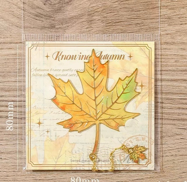 Handmade Maple Leaf Bookmark