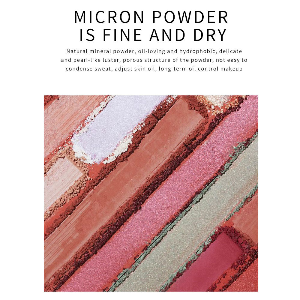 Misiou Beauty three-Color Embossed Rose Petal 3D Carved Shimmer Highlighting and Blush Palette