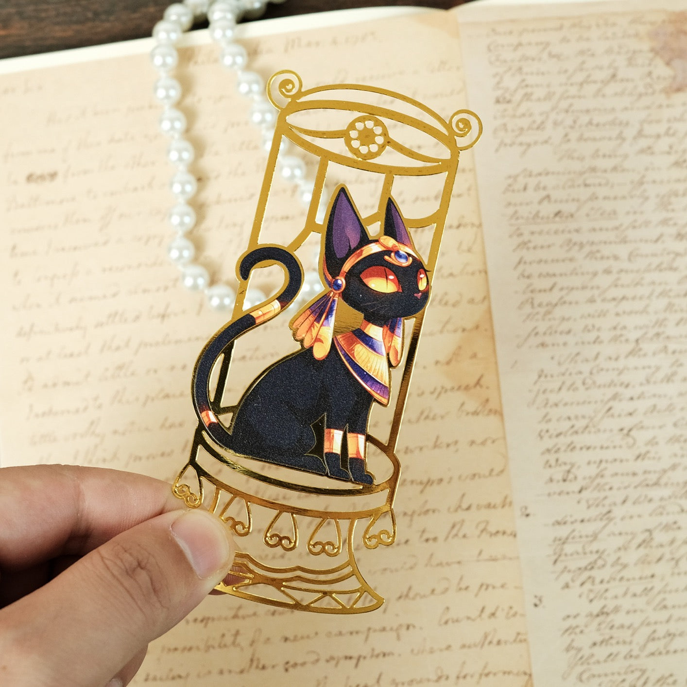 Mystic Black Cat Bookmark