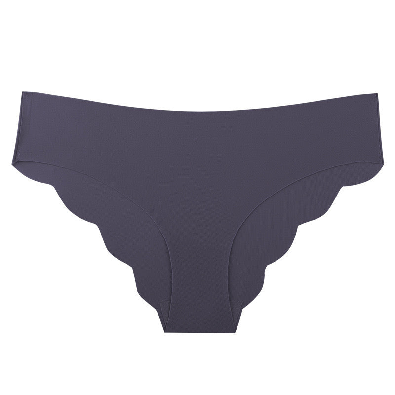 Seamless Low Waist Women’s Underwear, Breathable Ice Silk Material, Half-Covered Hip, Triangle Shaped