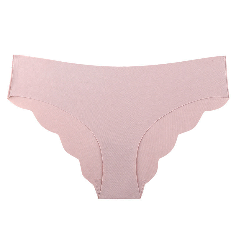 Seamless Low Waist Women’s Underwear, Breathable Ice Silk Material, Half-Covered Hip, Triangle Shaped