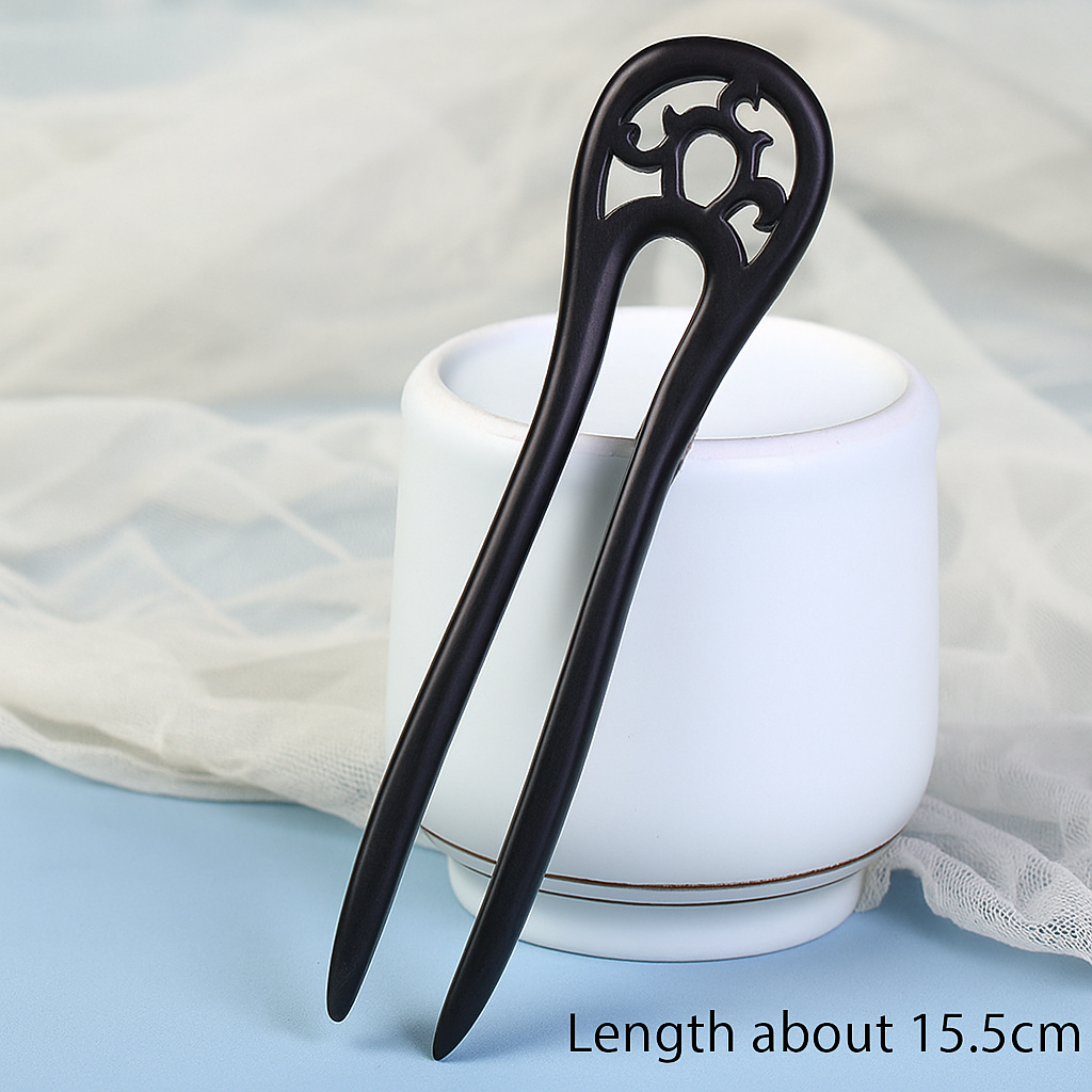 Vintage Ebony U-Shaped Hair Stick