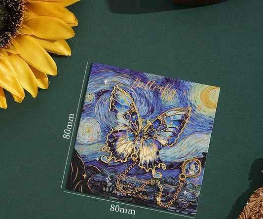 Art-Inspired Butterfly Metal Bookmarks – Pendant Chain Design